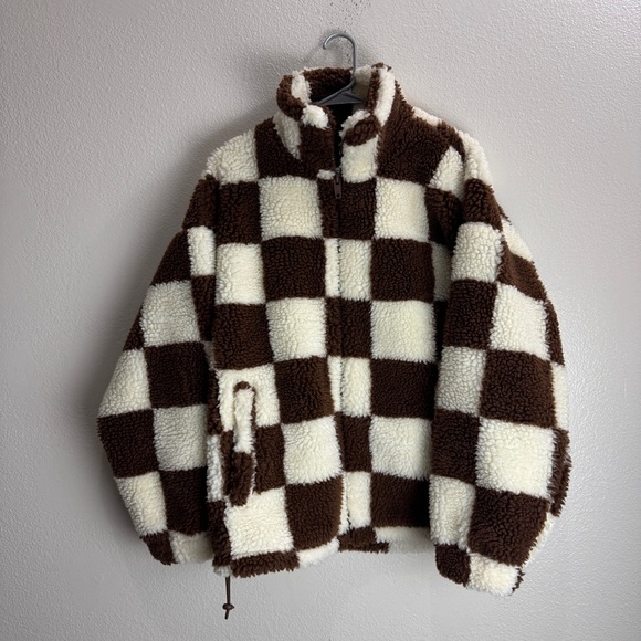 Zara Other - Zara Checkered Deep Pile Jacket Size S-M